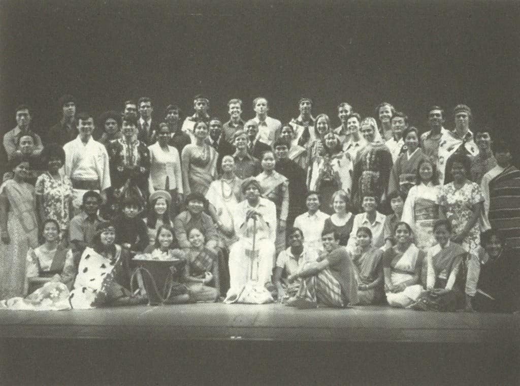 Cast of 'Song of Asia', Fujita is the third from the right in the back row