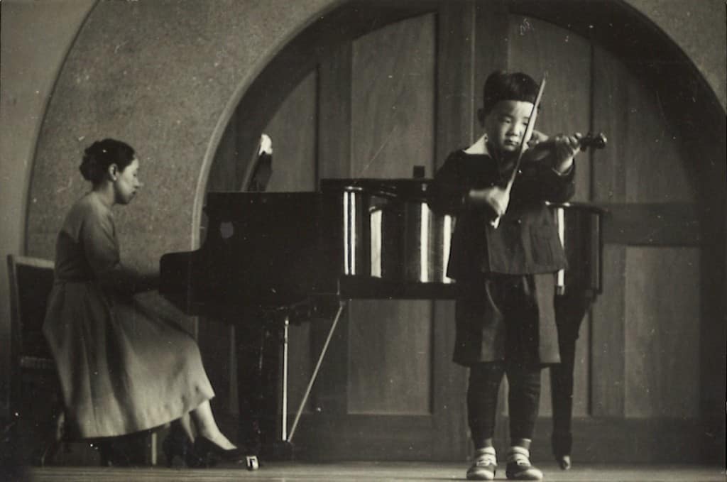 Playing the violin (not very well)