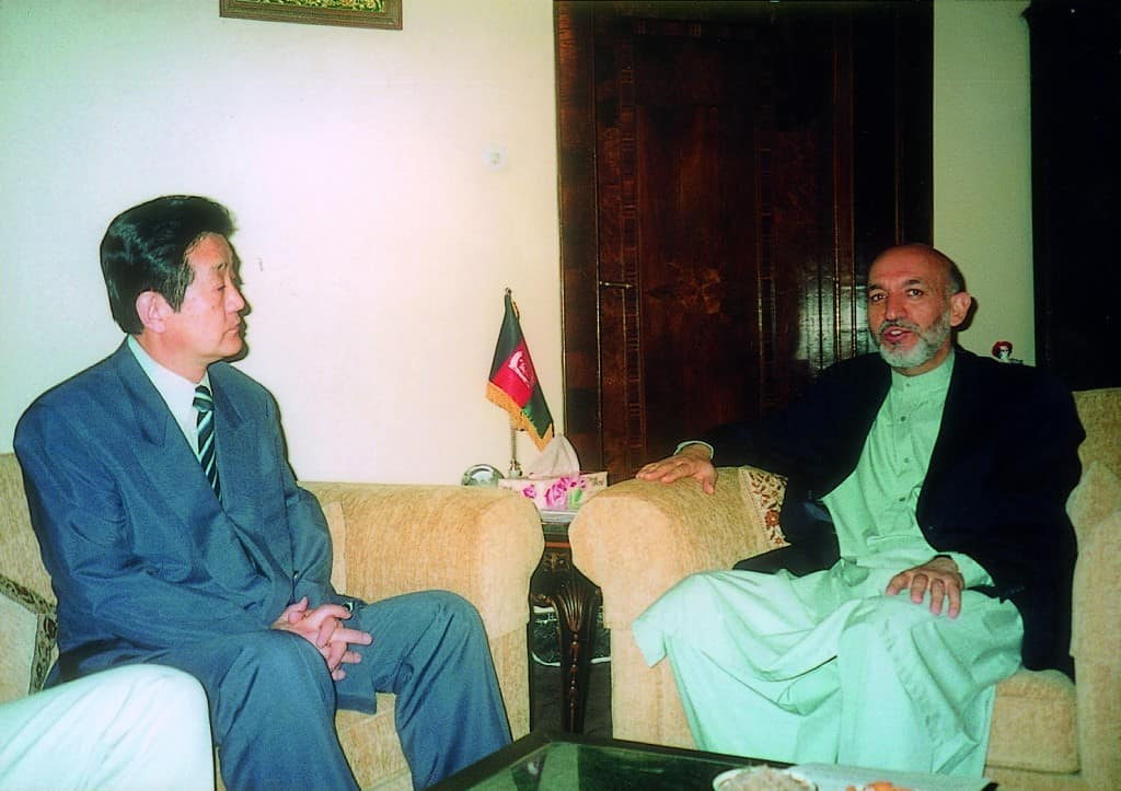 2002 With President Karzai of Afghanistan