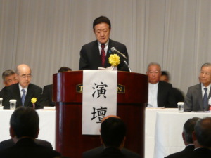 日本酒造組合中央会総会で挨拶　
