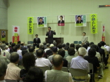 坂東市・常総市で街頭演説、取手市で鳩山幹事長の講演会