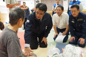 【茨城】豪雨被害甚大な常総市を岡田代表が視察　復旧へ向け高杉市長と意見交換