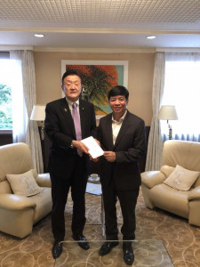クオン日本駐在ベトナム大使を、党の国際局長として訪問しました